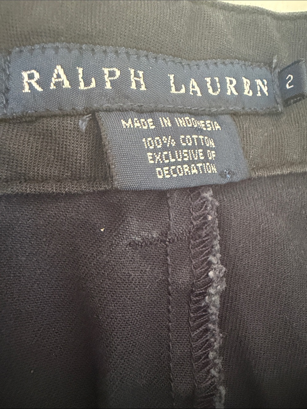 Polo Ralph Lauren Navy Chinos w/Green all over Pony Pants Size 2 - Picture 10 of 10